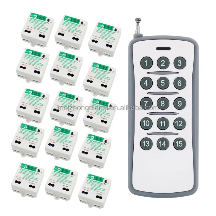 Wide voltage selling digital Wireless remote control switch Household lamp power supply 1 drag 15 Remote control switch
