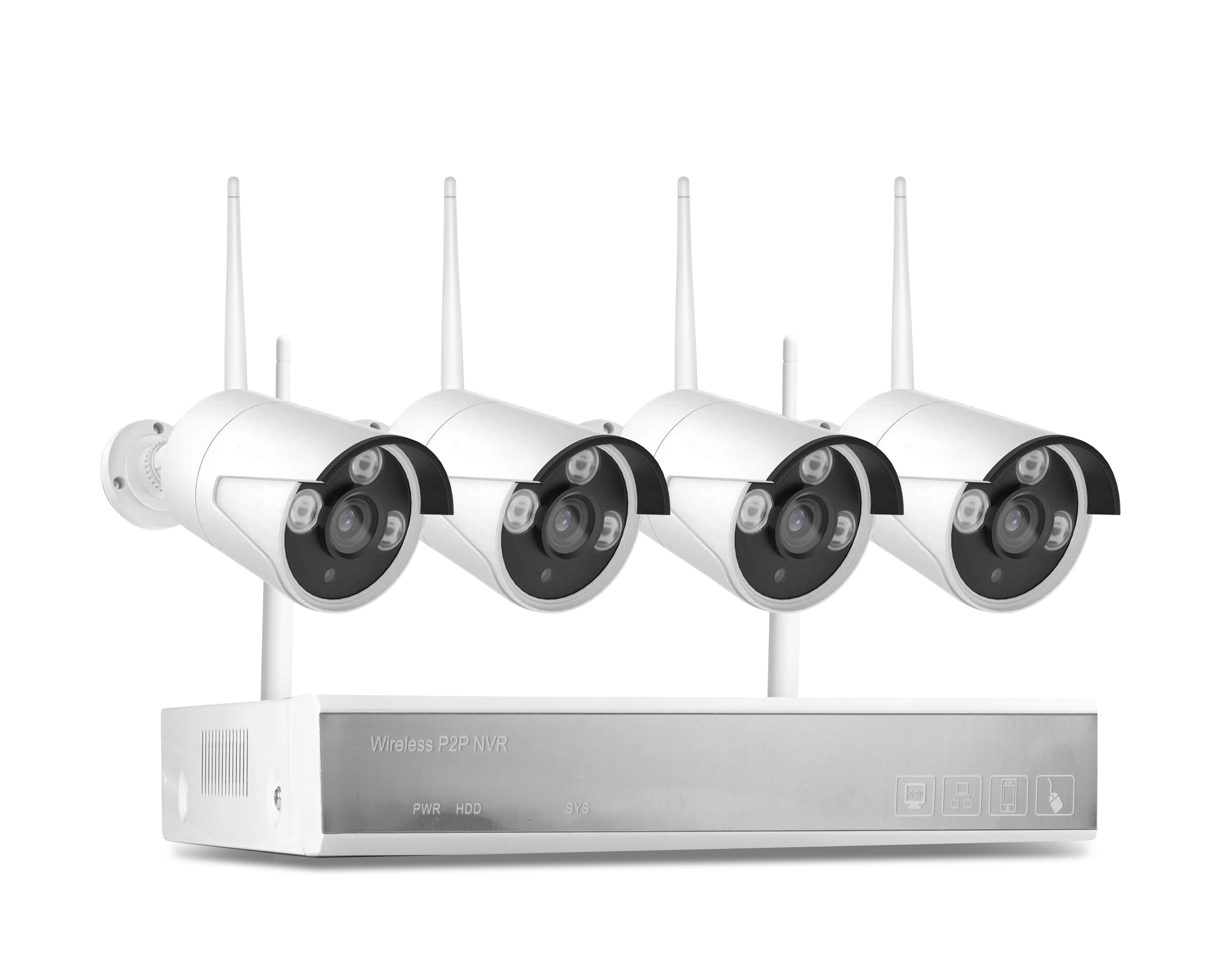 China Factory 3MP Bullet 4 channel Wifi NVR Kit Security Camera System 8CH Home Surveillance CCTV System