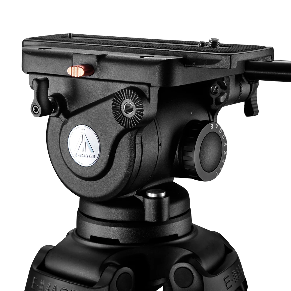 E-IMAGE  EG20A 100mm bowl Professional Aluminum Video Tripod with fluid head for broadcasting video shooting