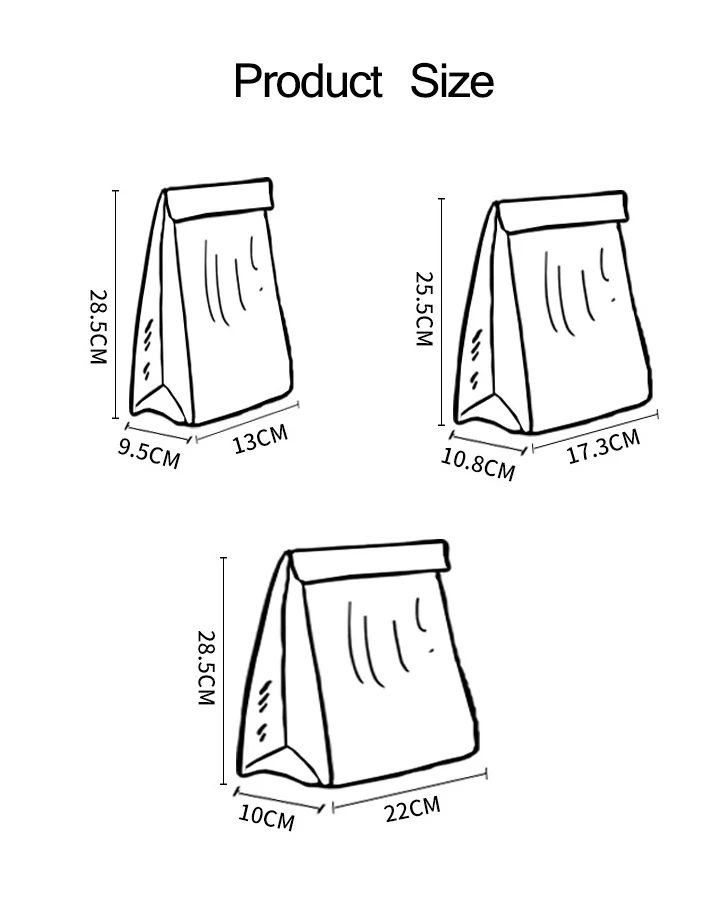 Wholesale No Handle Baking Toast Bread Packing Pastry Bakery White Kraft Paper Plastic Bread Bag With Window