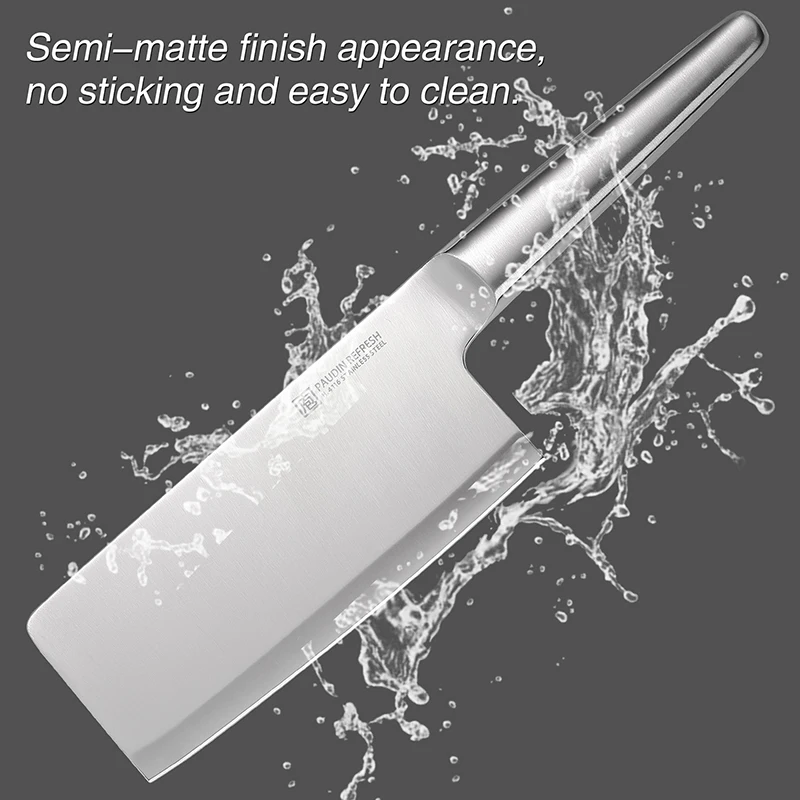 Paudin R7 Novel Design Altra Sharp 7 Inch 5Cr15Mov Steel Hollow Handle Kitchen Chef Knife Cleaver Knife
