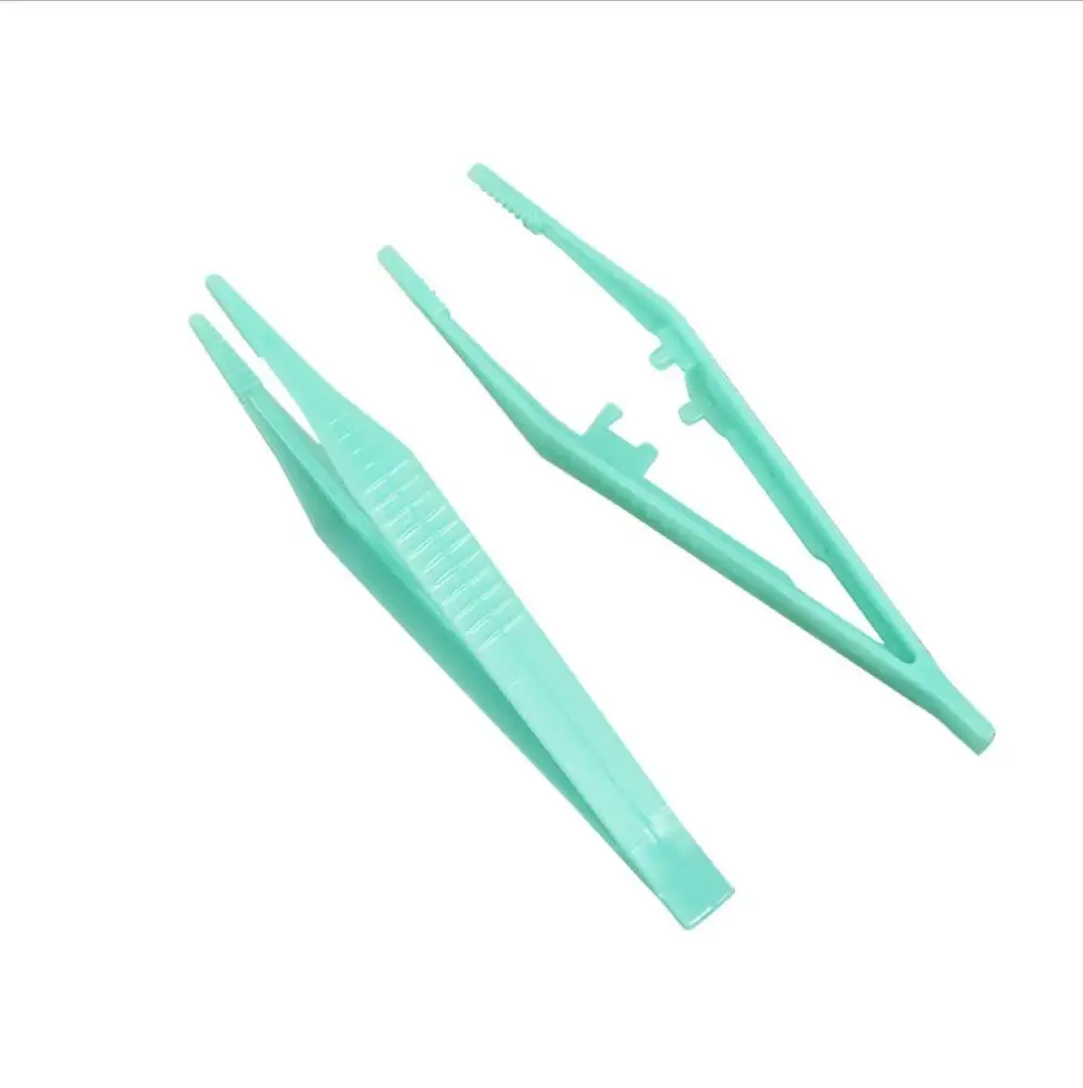 Пищевой одноразовый пластиковый Хирургический пинцет, медицинский пинцет