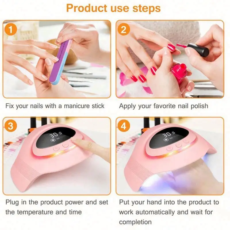 Rechargeable 32 LED lamp UV led gel dryer Colorful nail lamp for salon manicure