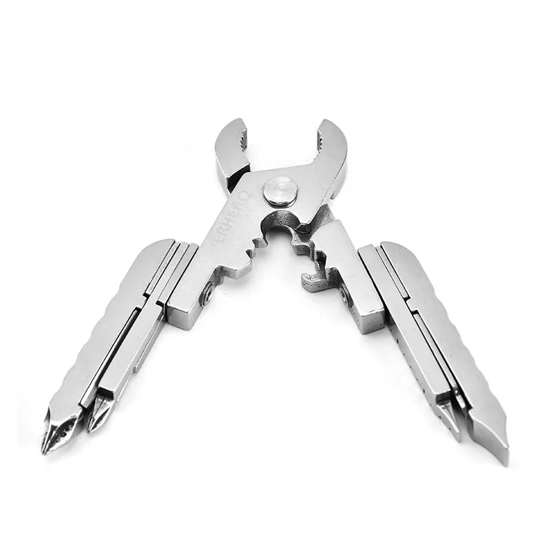 Survival Pocket  Multitool folding  Pocket Tool with screwdriver,knife ,ruler, file for Hiking with bottle opener custom logo