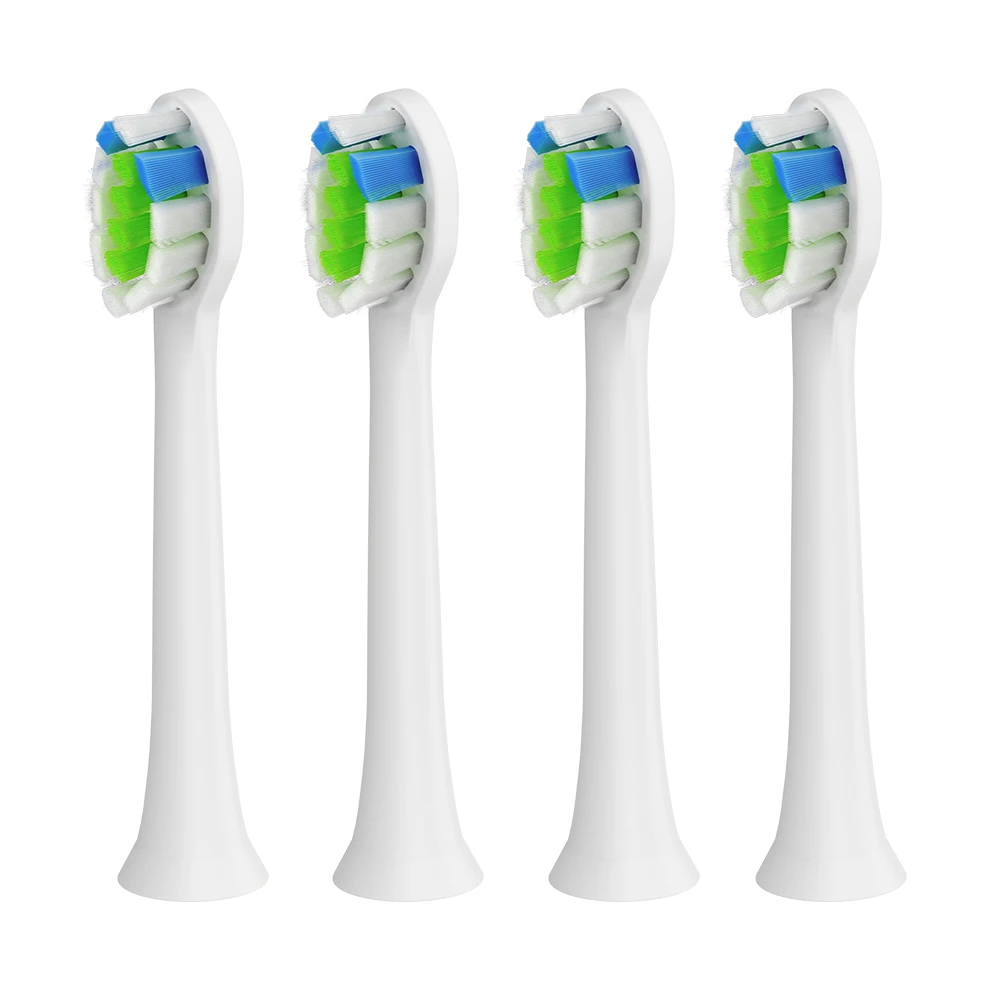 4pcs in 1 box Dupont bristle food grade PP replacement sonic toothbrush heads