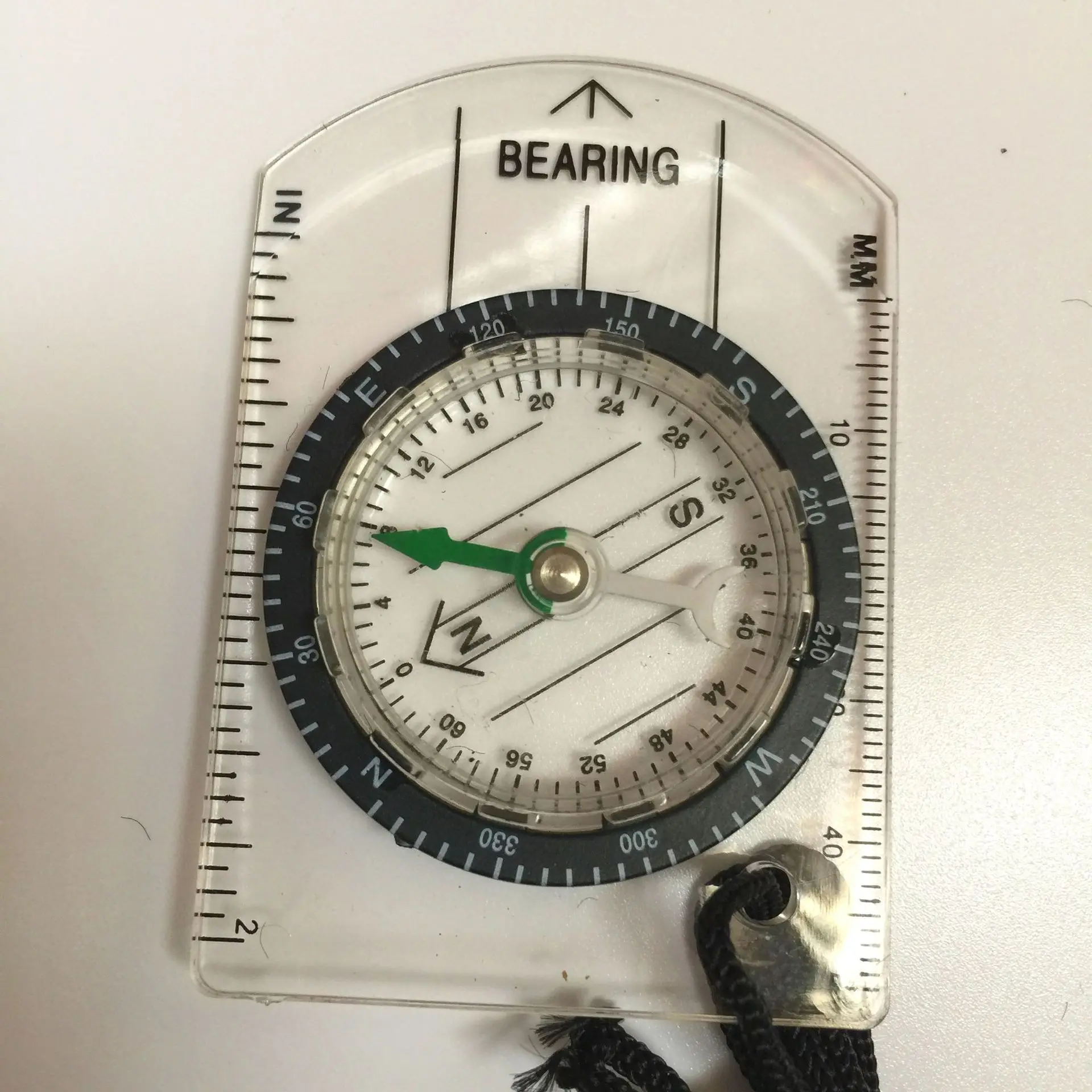 1x Outdoor Survival Compass Pointer Map Scale Ruler Compasses for Hiking Camping