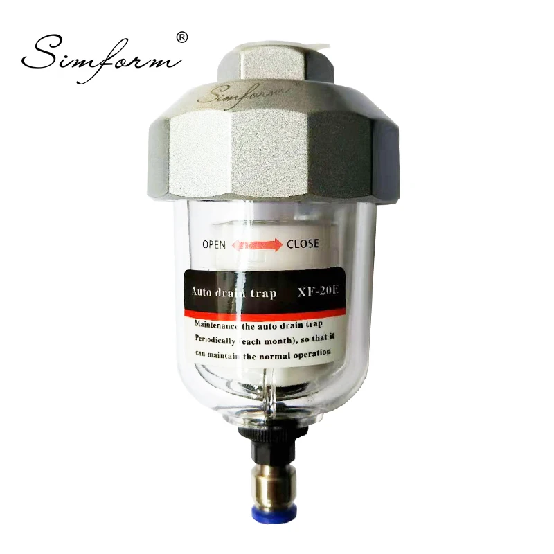 Water level visible condensate automatic drain valve for compressed air filter or dryer