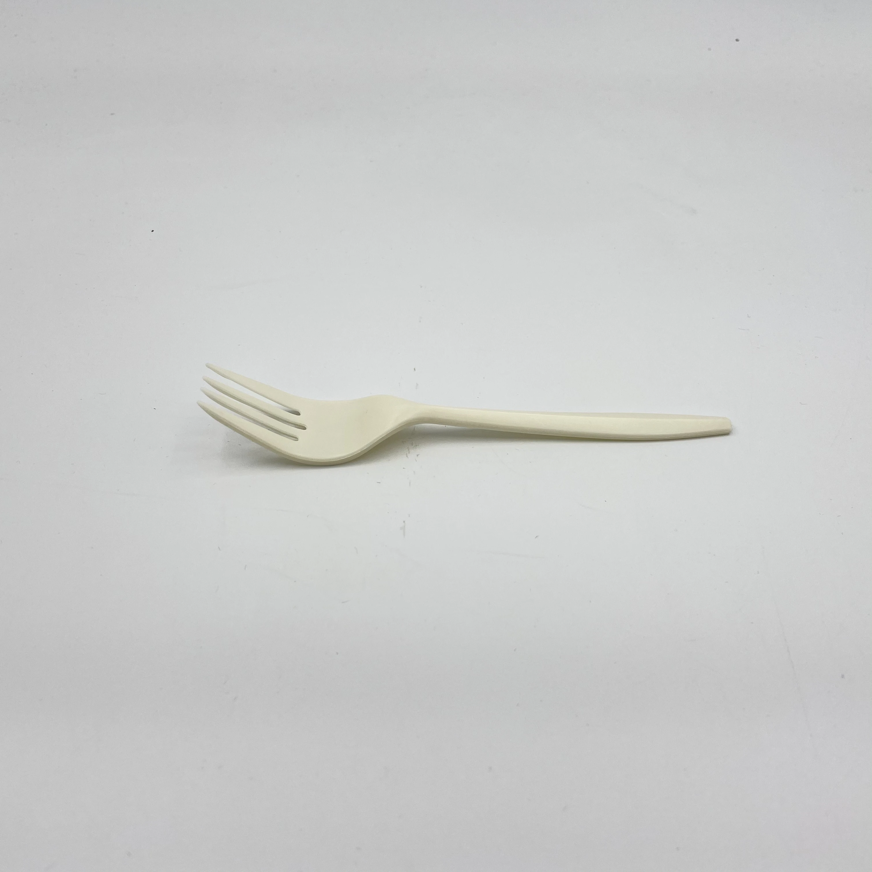 6.7' PSM Fork Compostable Durable Heatproof Eco-Friendly Disposable Cutlery for Restaurants and Catering
