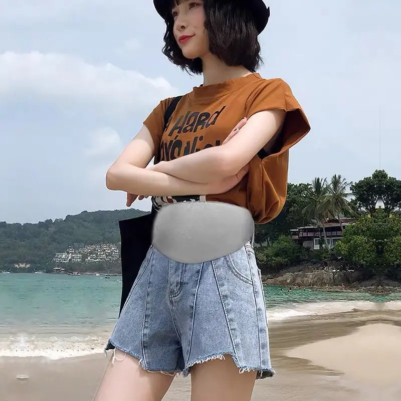 Fashion Summer Maternity Jeans Ladies Low-Rise Ripped Loose Stomach-Lift Jeans