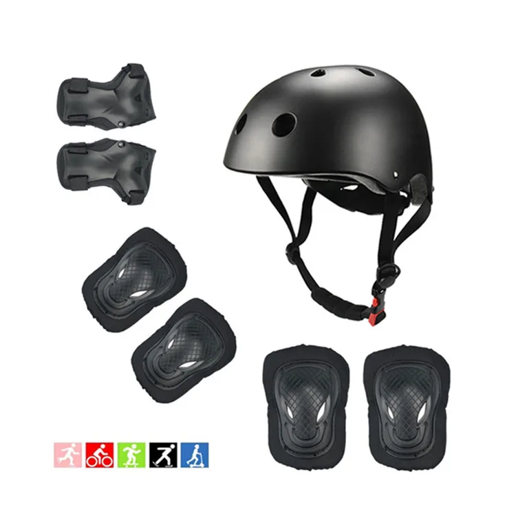 Popular Kid Child Skate Protective Guards Kit and Helmet Set for Skate Board Skateboard Protection Gear Knee Elbow Wrist Pad