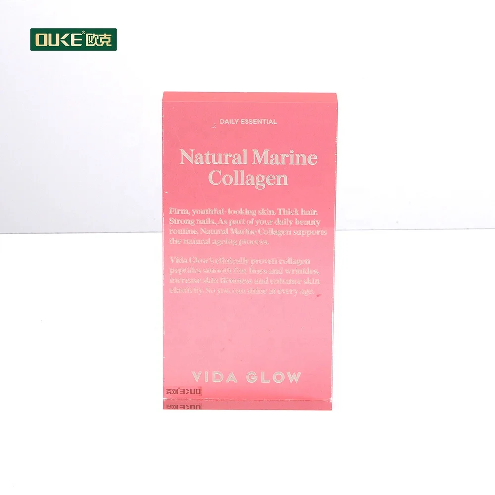 Custom 20mm Clear Acrylic  Block  Display Acrylic Logo Block