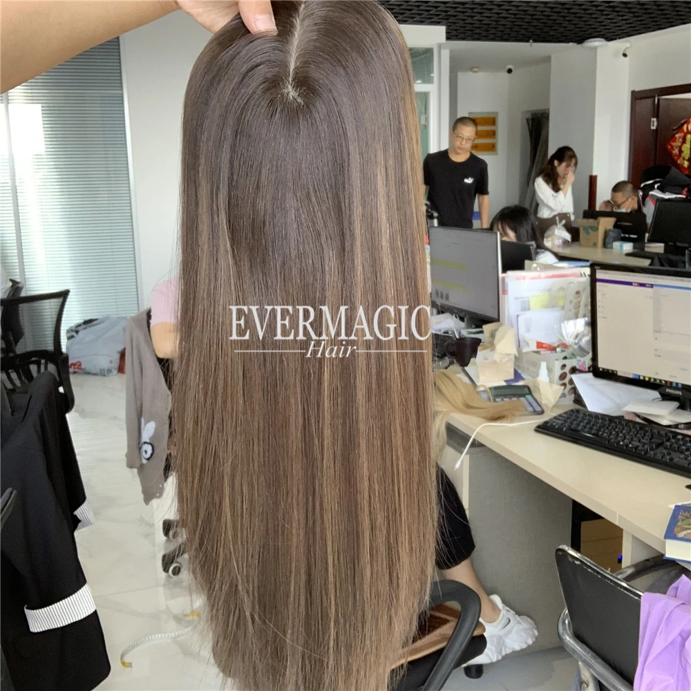 European virgin hair topper silk top with wefted back silk base toppers