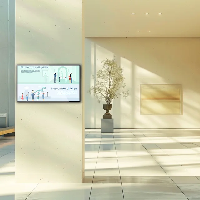 YOUGUANG New Product 55 Inch 4K Wall Mounted Metal LCD Advertising TV Monitor Digital Signage for Indoor