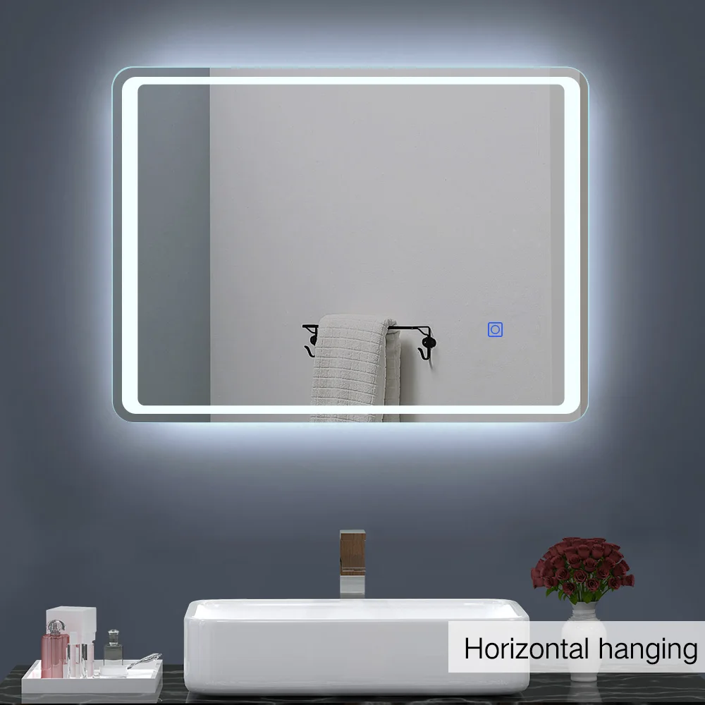 Taida bathroom defogging mirror with IR sensor LED Smart Mirrors Touch Control Sensor with ETL