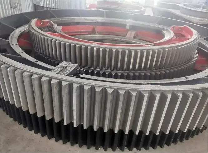 ISO 9001 Customized steel large ring gear straight tooth concrete mixer crane ring gear