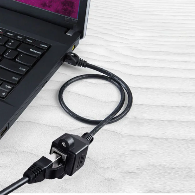 Extension Network LAN Cable Patch Cord Cable Factory Price RJ45 Male to RJ45 Female Black PVC Poly Bag Network Cat 8 Cable