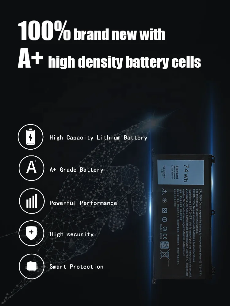 New and High Quality Laptop Battery For Dell Inspiron 15 7566 INS15-7566-D1545B INS15-7566-D1545R