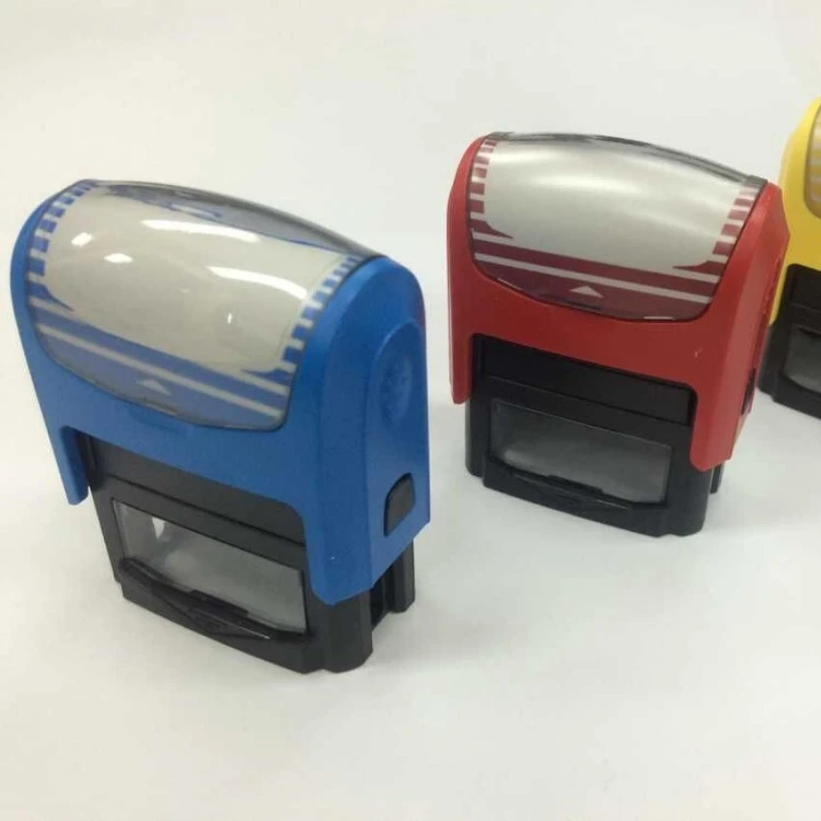 Red Trodat Rectangle Plastic Roller Stamp