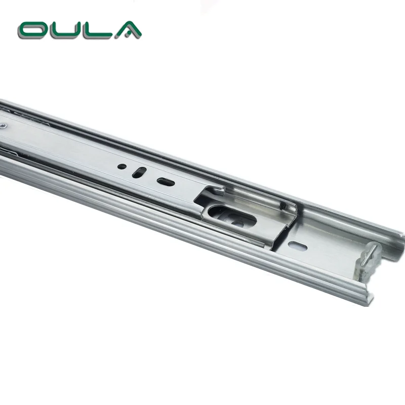 45 mm Triple Fold Full Extension Telescopic Stainless Steel Drawer Slide Rail Furniture Hardware Drawer Slide