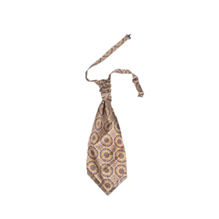 High Fashion Brand Ascot Ties for Chic Men Suits Business Gracious Floral Ascot