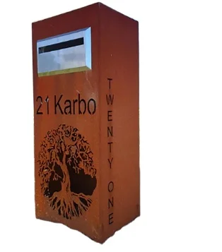 Modern Outdoor Decoration  Corten Steel mailbox  for Home