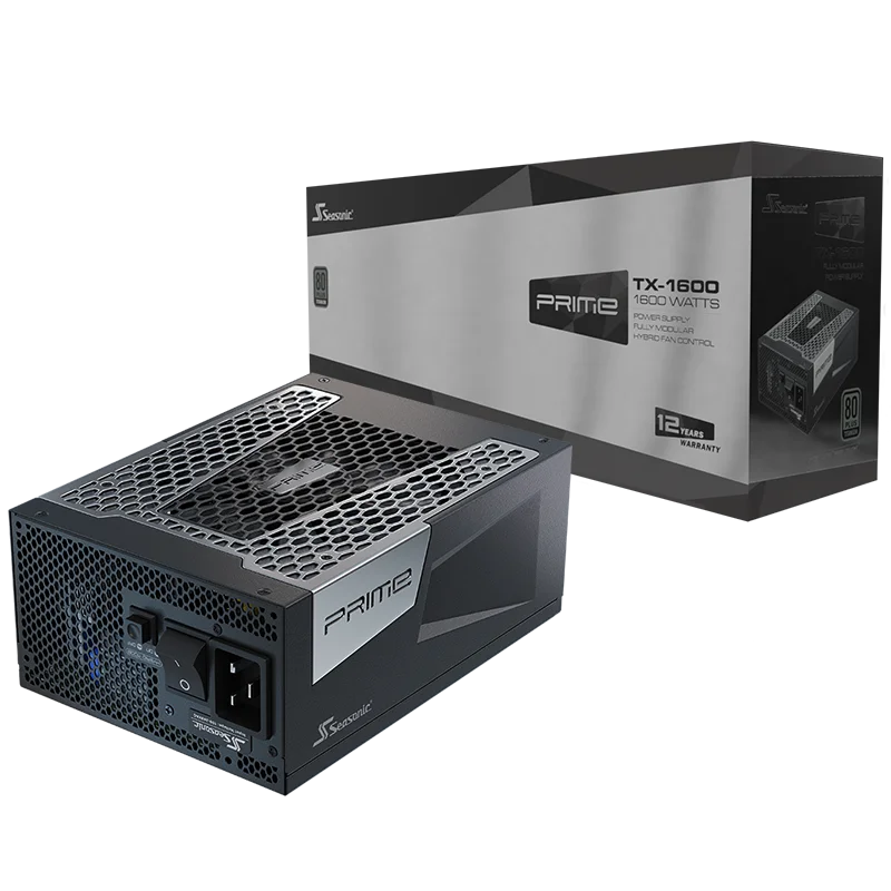 Seasonic PRIME TX- 1600 Titanium 1600W Power Supply 80 Plus Titanium  power supply for pc and gaming