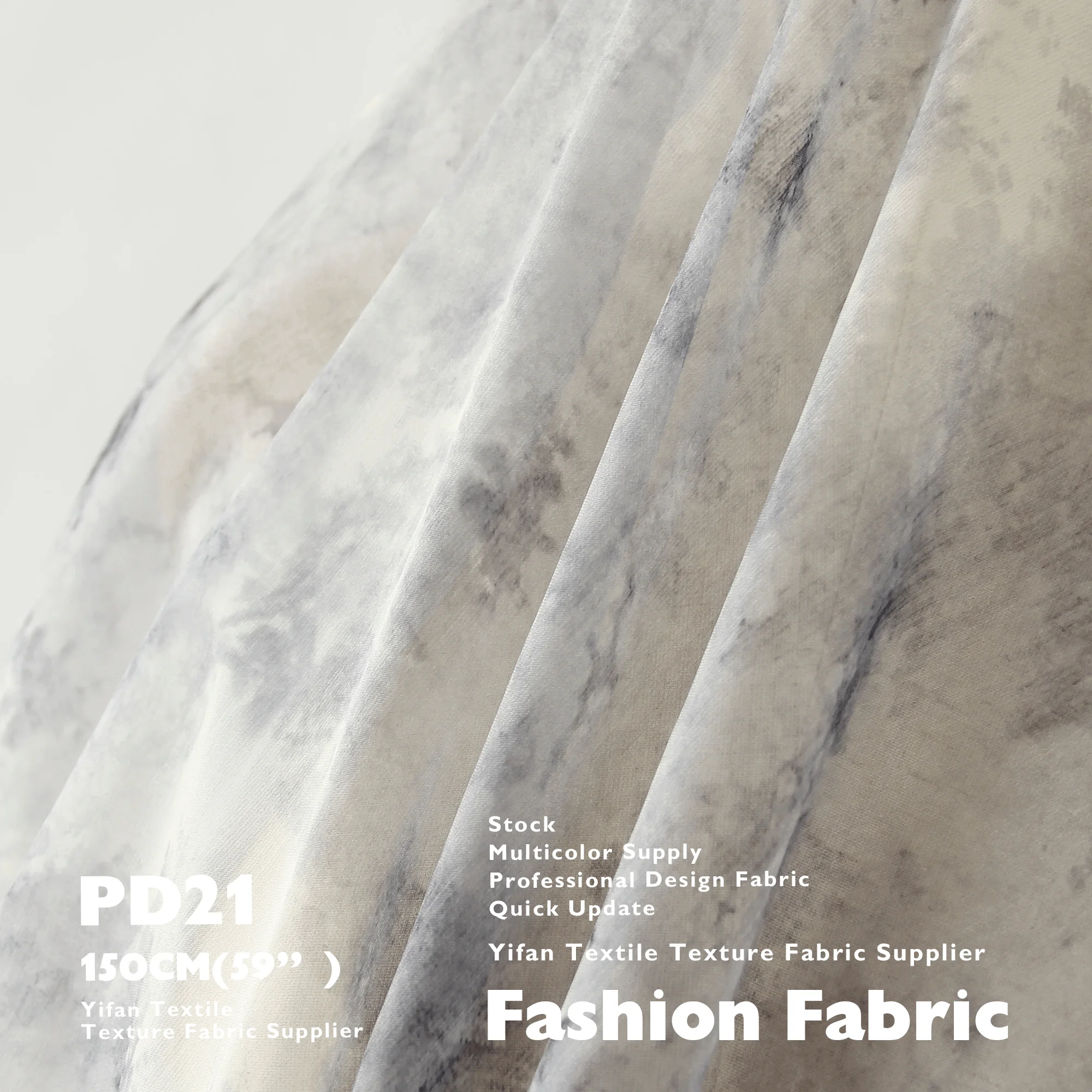 Printed Fabric Tie-dye Oil Painting Feel Imitation Silk Chiffon Fabric Dress Suspender Skirt