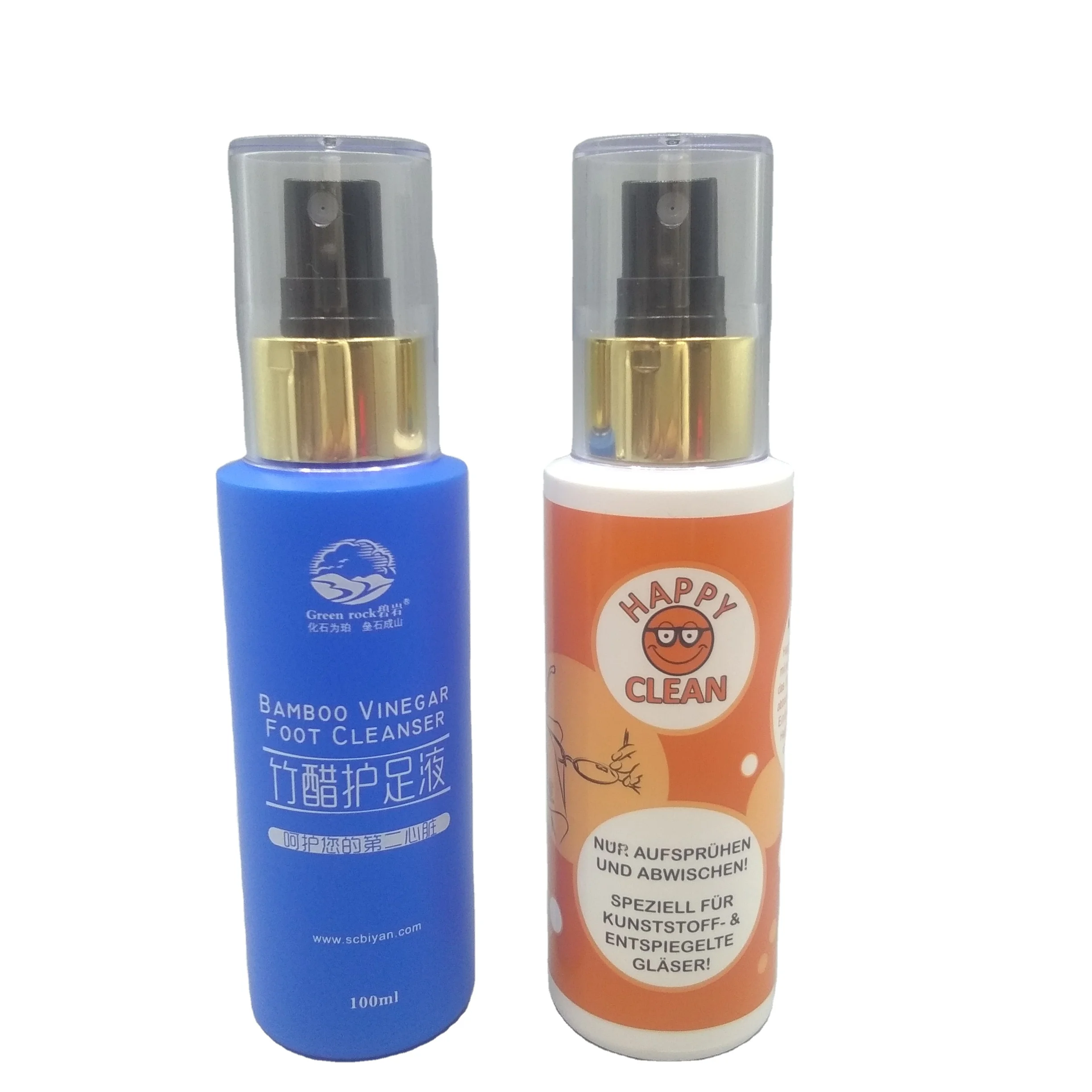 Hot Sale 100ml HDPE/PET Flat Shoulder Private Logo Empty Plastic Bottle For Alcohol Personal Care Cosmetics Household Packaging