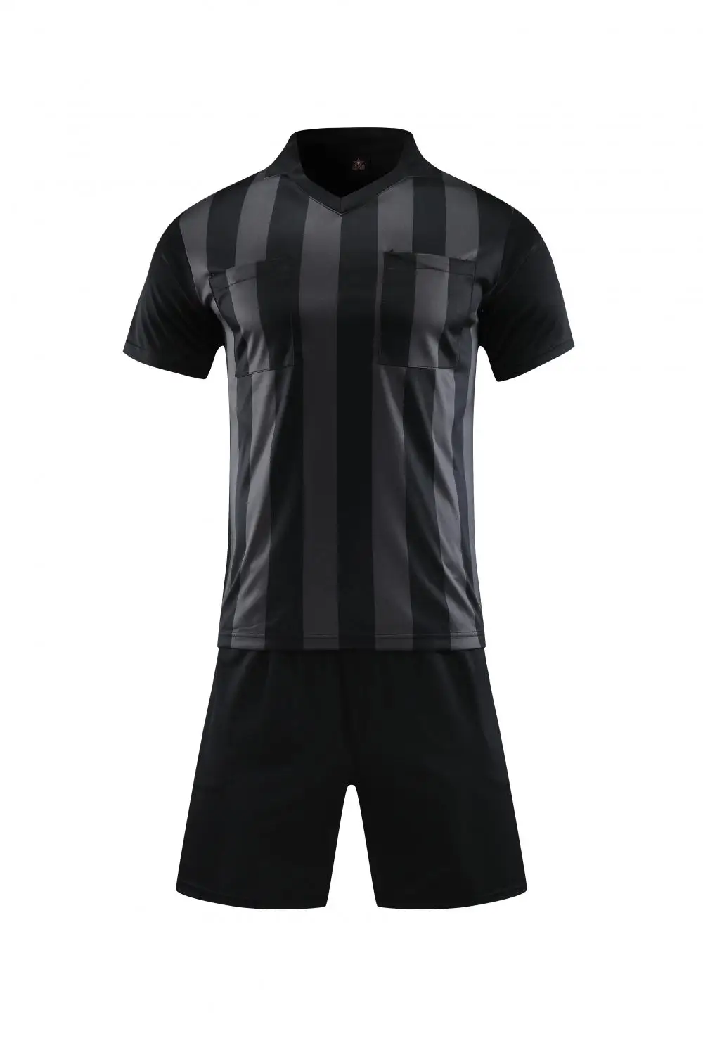 Pro Soccer Referee Jersey Set Custom Sublimation Short Sleeve Referee Costume Umpire Uniform