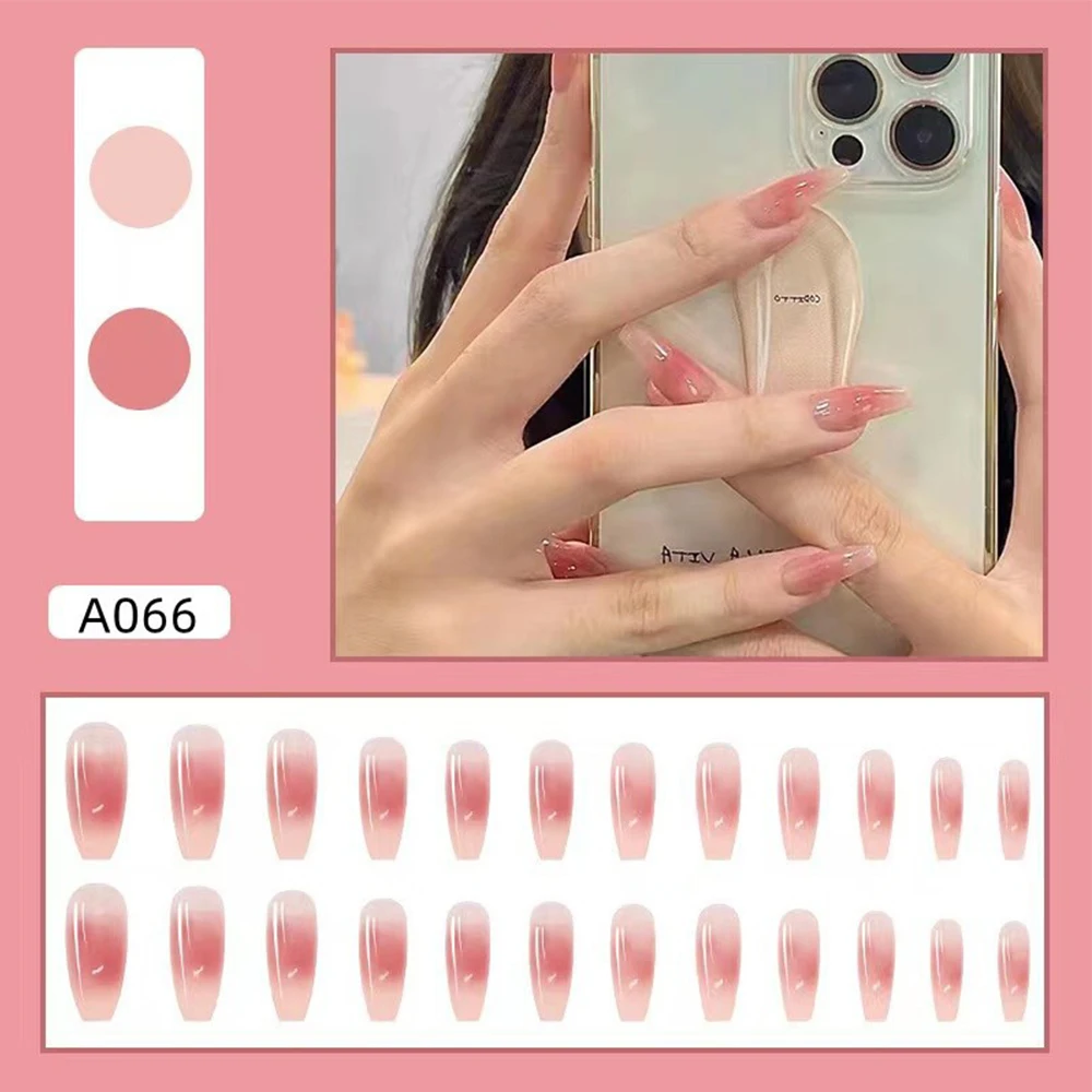 Ins style net red manicure stickers long nail piercing removable fake nail stickers finished manicure
