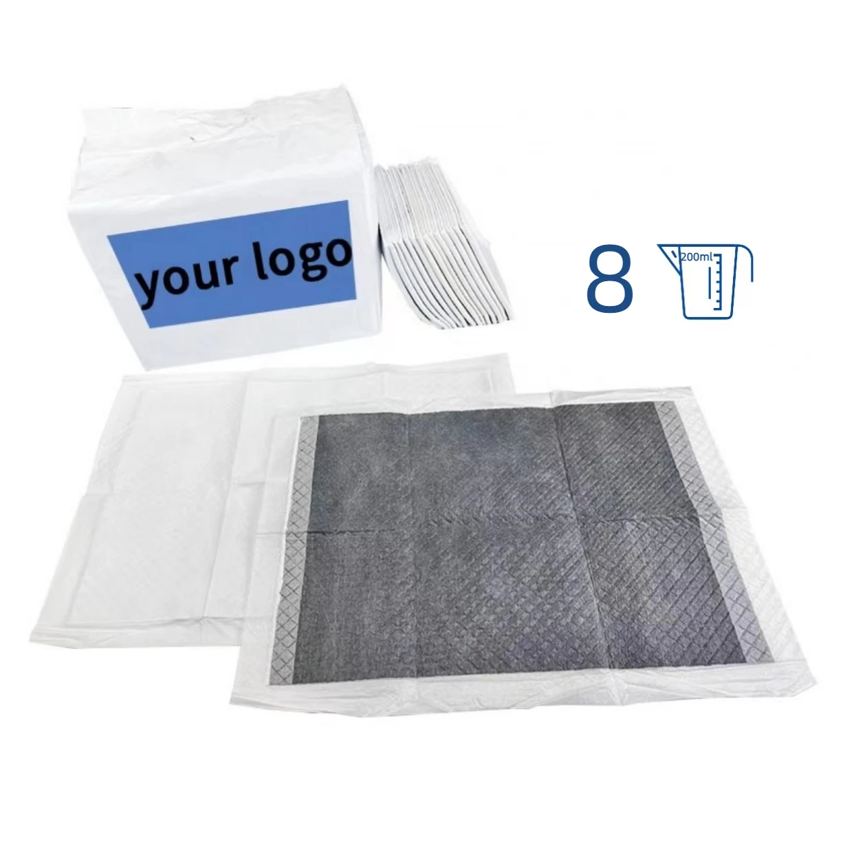 free your logo bamboo charcoal puppy training pad disposable absorbent underpad dog potty toilet pet pee mat