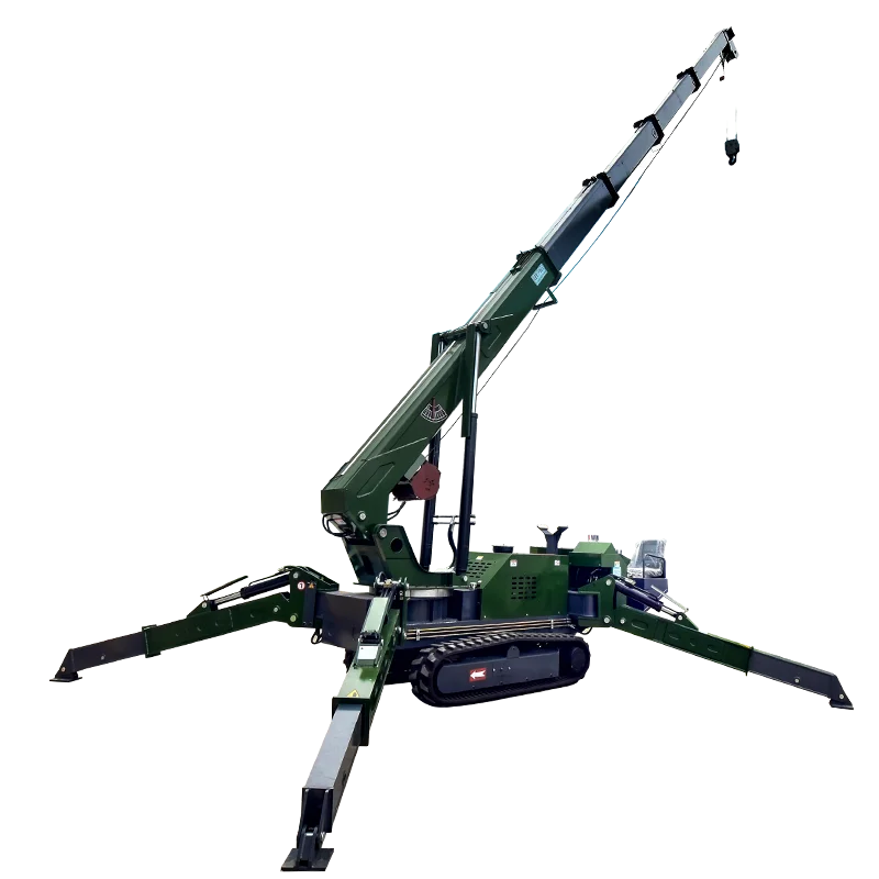 CE/ISO9001 approved Narrow Working small Mini 5 Ton Folding Hydraulic Engine Hoist Spider Crane