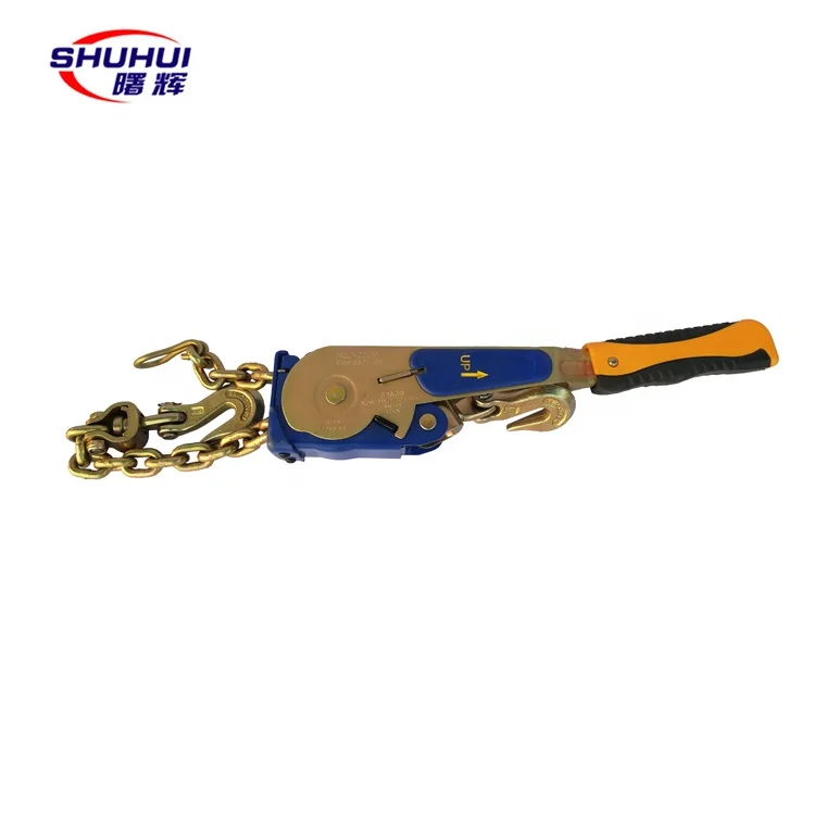 Heavy Duty Chain Type Tightener Hand Puller Chain Tensioner with Two Hooks Ratchet Puller