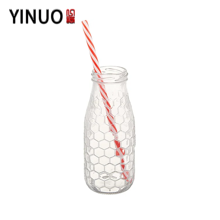 330ml natural drink honey bee glass milk glass bottle 250ml 300ml