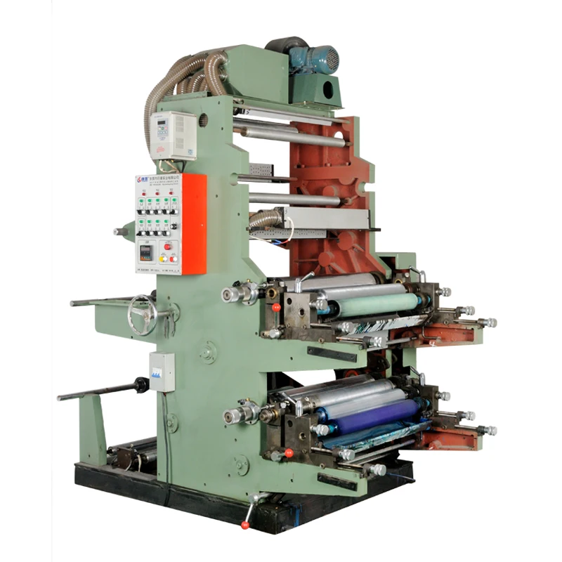 Dexidna Plastic film opp pe pet bag flexographic printing press flexo printing machine 2 color