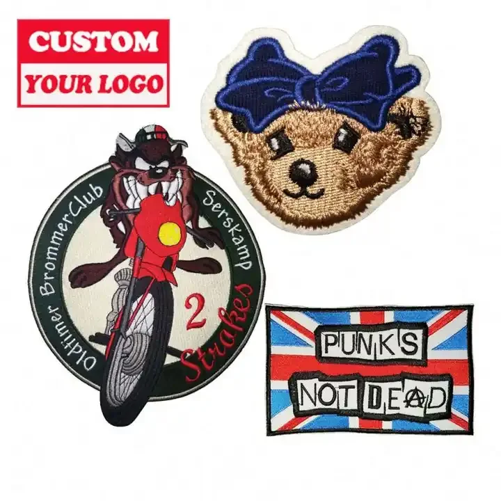 Wholesale  Cheap Custom Patches For Clothing Garment Clothing Patches Custom Embroidery For Jacket