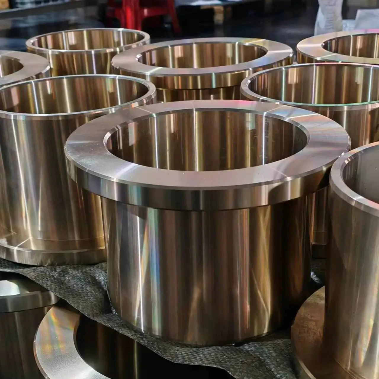 Bronze Bush Bearing, C86300 Cast Solid Bronze Bearing Bushes Factory  SAE430 Brass Copper Sleeve Bushing