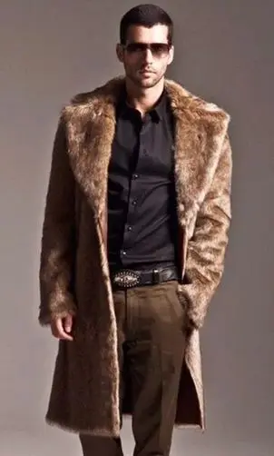 Shishi factory raccoon fur parka mens faux fur coat men