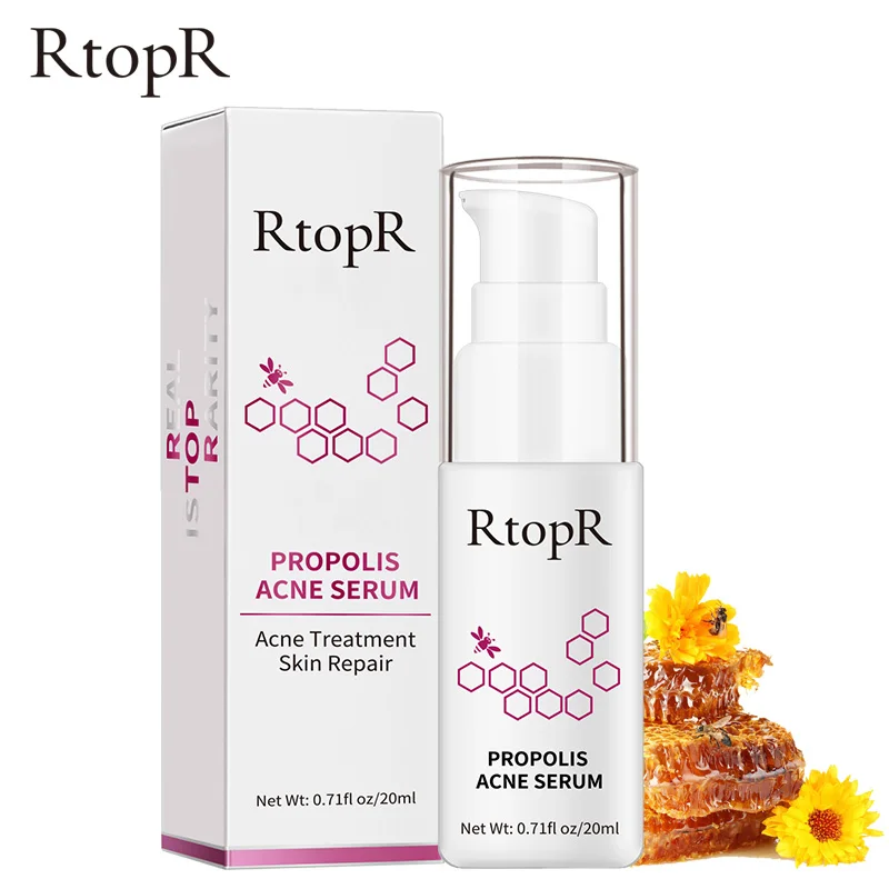 RtopR Propolis Repair Acne Brightening Serum Acne Scar Spots Cleaning Serum Shrink Pores Eliminates Acne Treatment Oil control