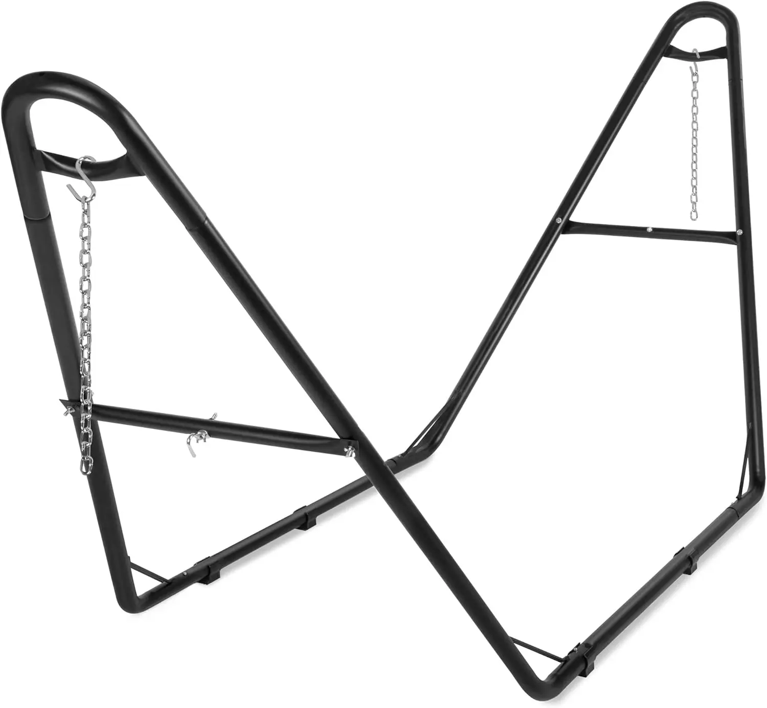 Danlong Universal 2 Person Hammock Stand 550 Pound Capacity Heavy Duty Steel Outdoor Hammock Stand Fits 9 to 14 Foot Hammocks