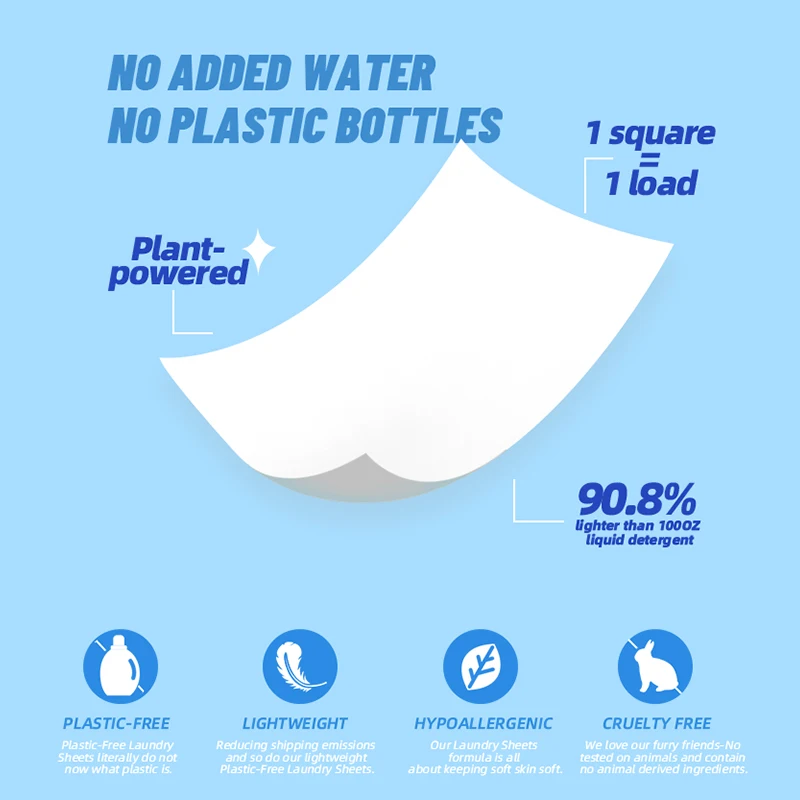 Laundry Tablets Strips Laundry Detergent Sheet Washing Powder Sheets Laundry Strips