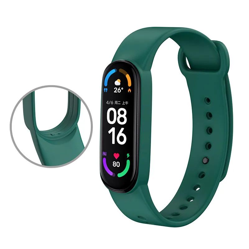Silicone smart watch strap wrist bands replacement wristband for xiaomi mi band 3/4