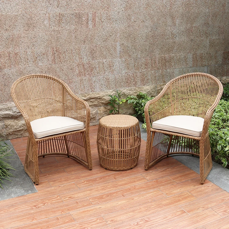 Hot sale poly rattan garden rattan chair set outdoor furniture patio wicker set