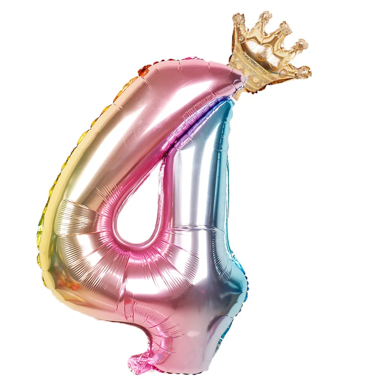 32inch Number Foil Balloons Digit Air Balloon Kids Birthday Party Wild One Decorations Figure Baby Shower Boy Girl Gifts Globos