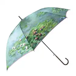 High Density Panel Material Customise Digital Print 22 Inch Luxury Straight rain Umbrella With J Shape Handle custom logo
