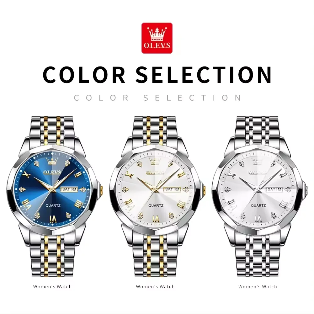 Original OLEVS Watch 9931 Fashion Digital Quartz Watches Men Luxury Sport Wristwatch Dual Display Watch