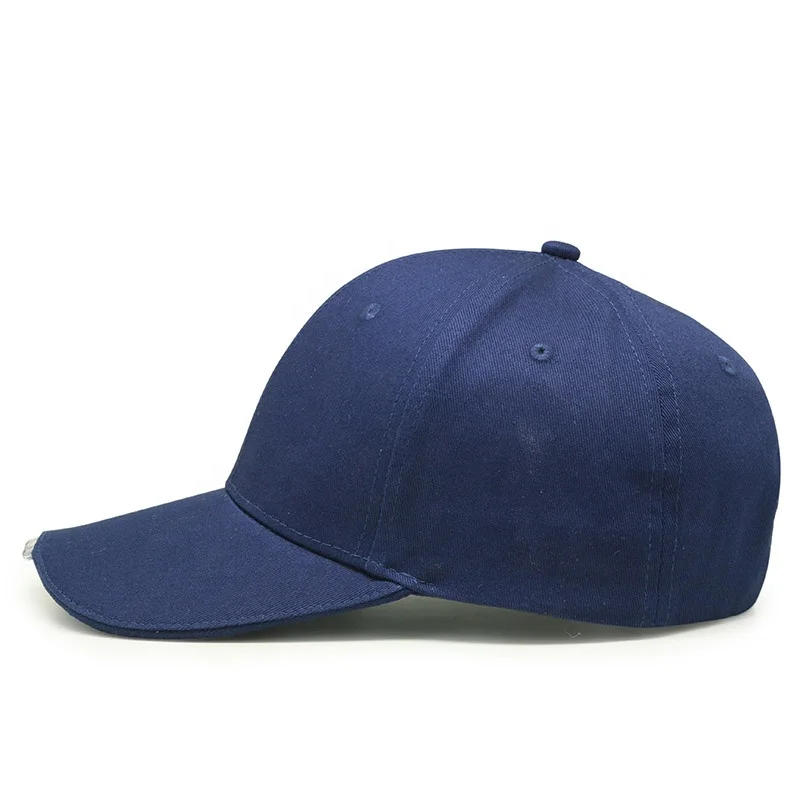 Wholesale custom cotton plain blank baseball hat cap with led light