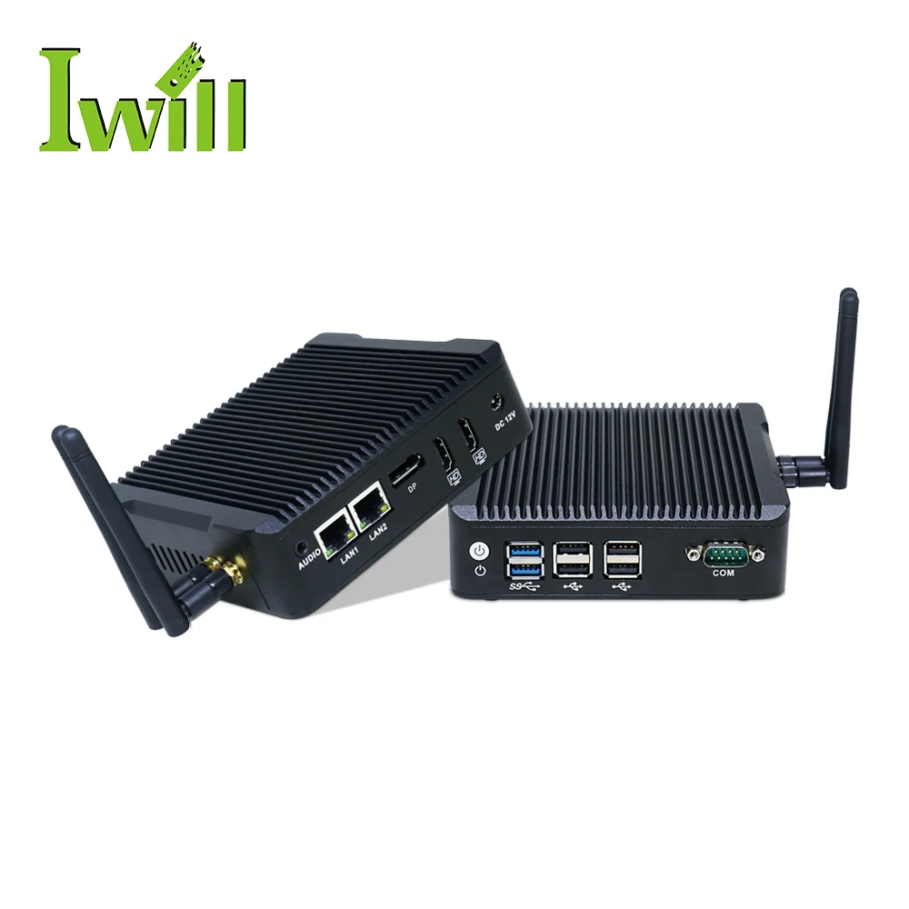  Мини-компьютер IWILL nano N3160 quad core без вентилятора с