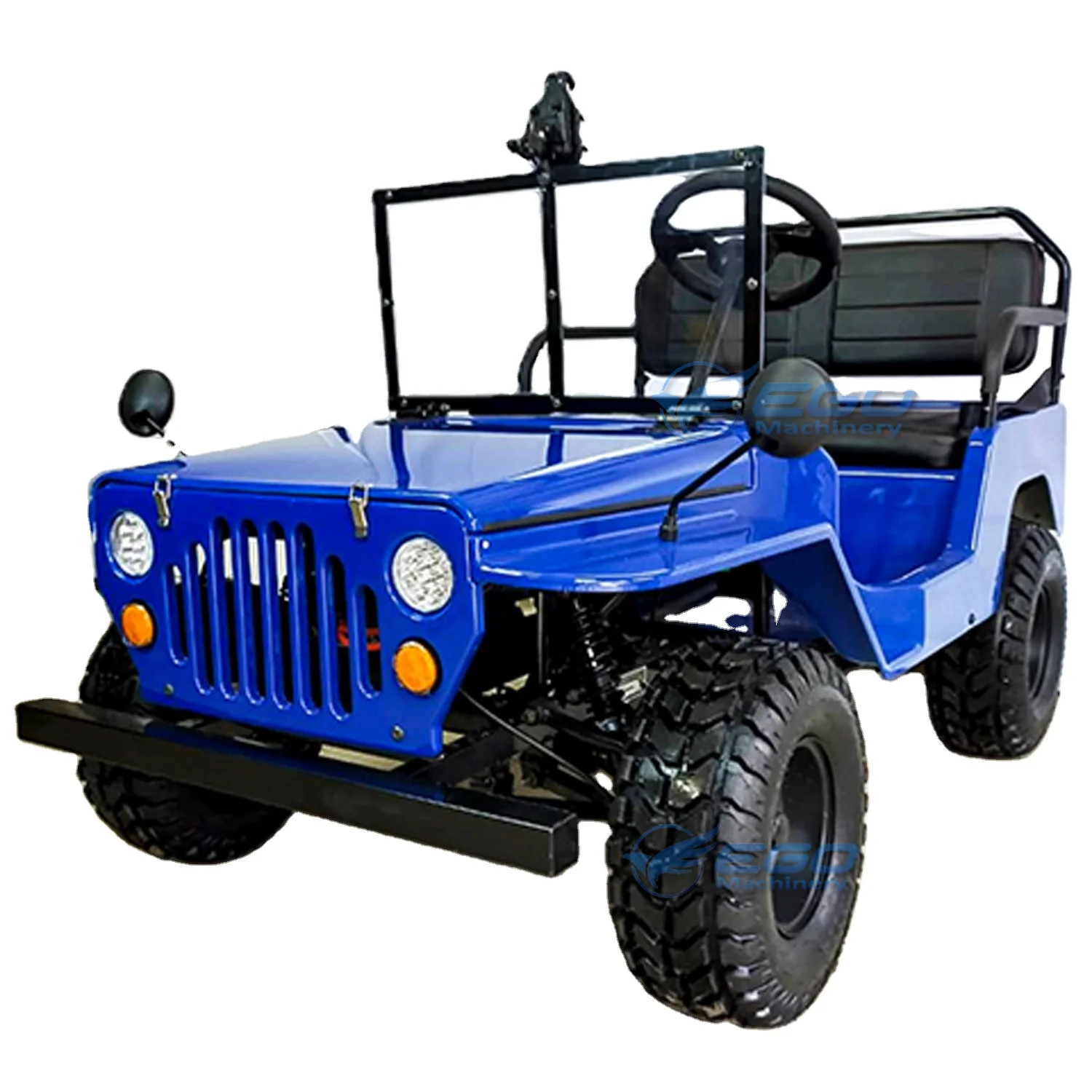 Street Legal Blue Mini Jeep Wrangler Car High Quality 150cc 4 Wheel Jeep Buggy Adults Kids Golf Car