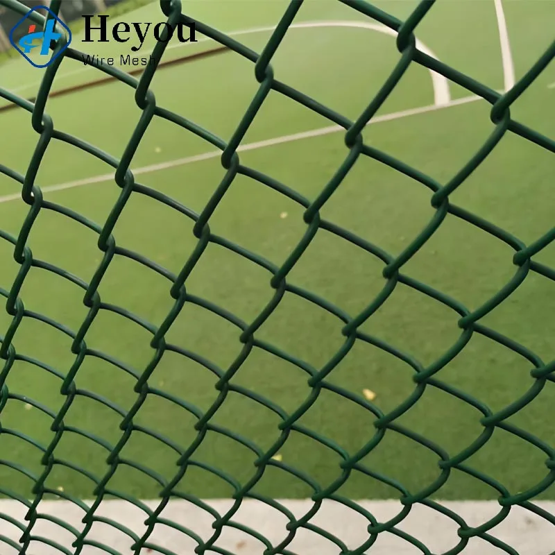 Factory 9 Gauge 3.0mm Pvc Coated  Chain Link Fence Diamond Wire Mesh Fence Cyclone Chain Link Mesh Fencing